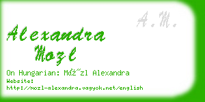 alexandra mozl business card